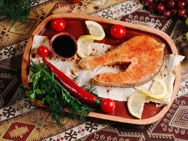 Мускат - Семга на мангале