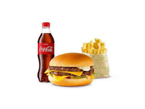 Hesburger - Большое комбо с Двойным чизбургером