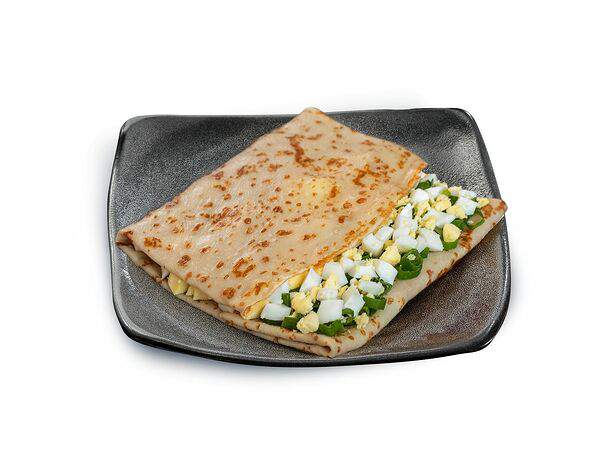 Русские блины - Блин с яйцом и зеленью