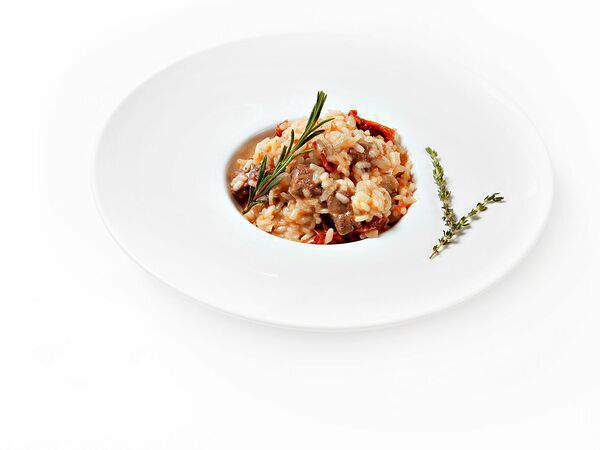 Траттория пицца - Ризотто с телятиной и вяленными помидорами