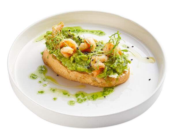 Mama Donna - Брускетта с креветками и авокадо