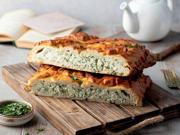 Машенькины пироги - Царицынская шаньга с творогом и шпинатом 25*20 см