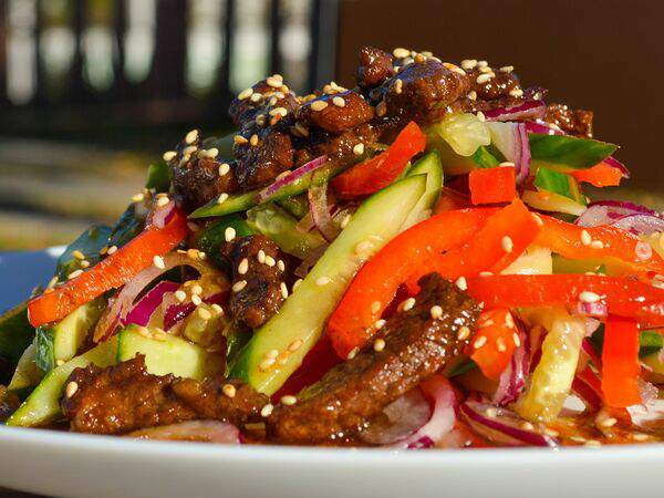 Ежевика - Теплый салат с говядиной