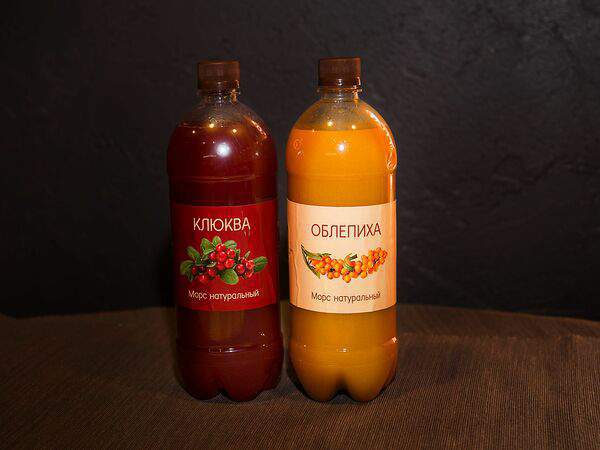 Пельмения - Морс клюквенный