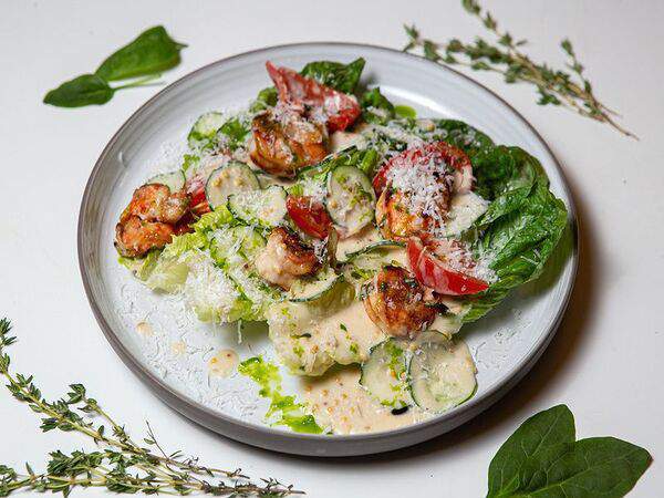 Холодец - Салат Романо с креветками