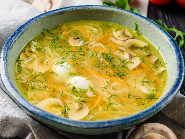 Маймун - Домашний суп-лапша с курицей и грибами