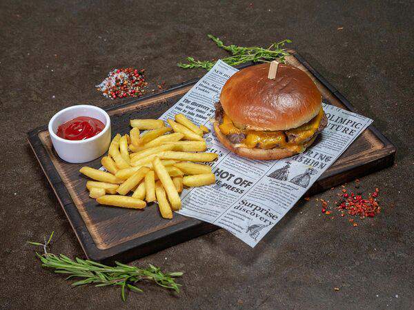 Hookah Place NN - Бургер с мраморной говядиной Double cheese