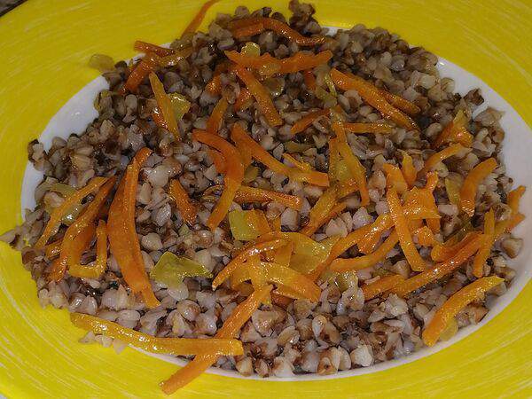 Столовая ложка - Гречка отварная с овощами