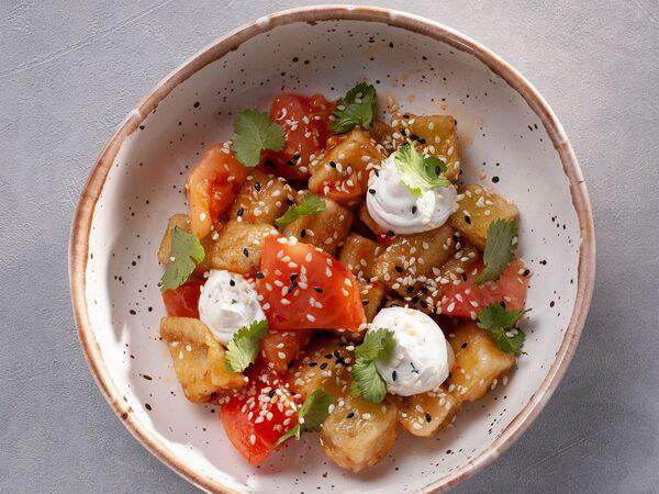 Oblaka - Салат с хрустящим баклажаном