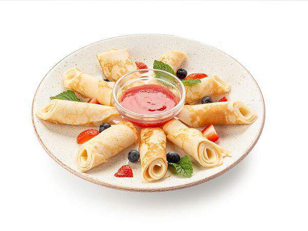 Шоколадница - Блинчики со свежими ягодами и топпингом на выбор