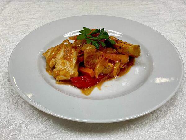 Пицца & хинкали - Курица в кисло-сладком соусе с овощами