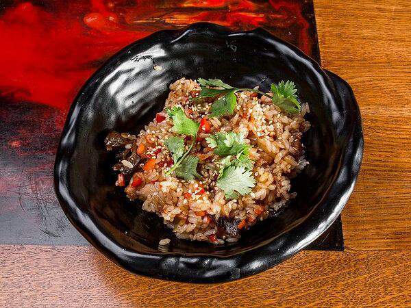 Рамен с уткой - Рис с кальмаром