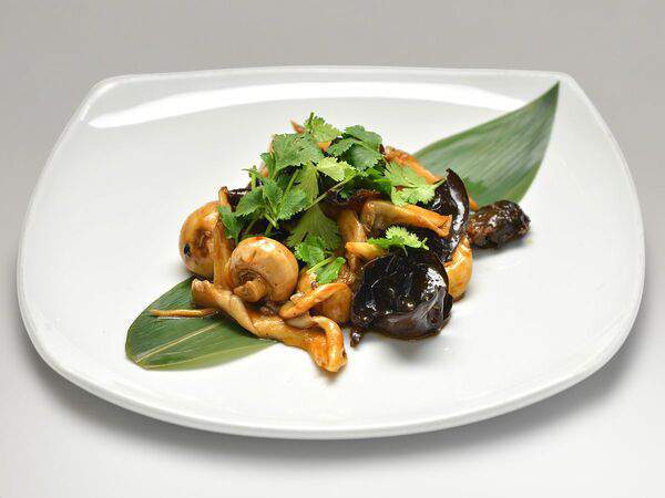 Зебры - Тёплый салат с грибами