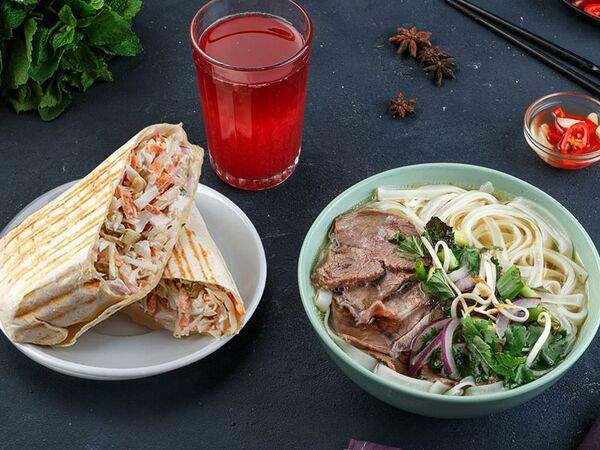 Дед Хо - Комбо №1: фо бо, шаверма, морс