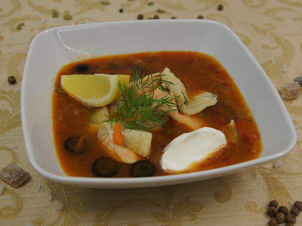 Солнечный камень - Рыбная солянка