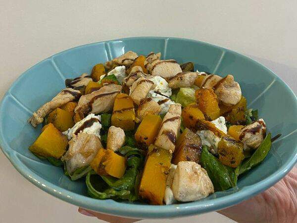 Библиотека - Салат из индейки, тыквы и творожного сыра