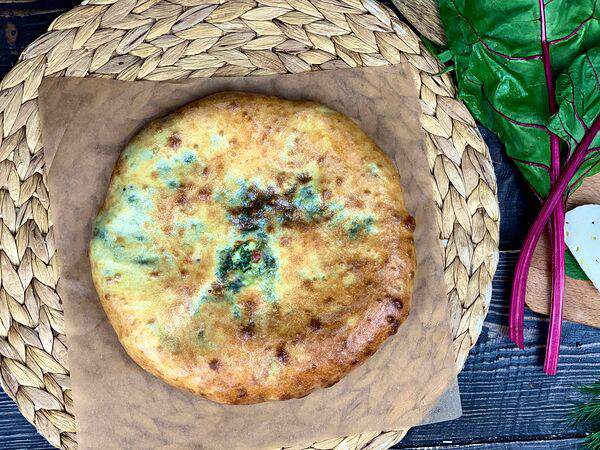 Дай три - Пирог с сыром и свекольными листьями