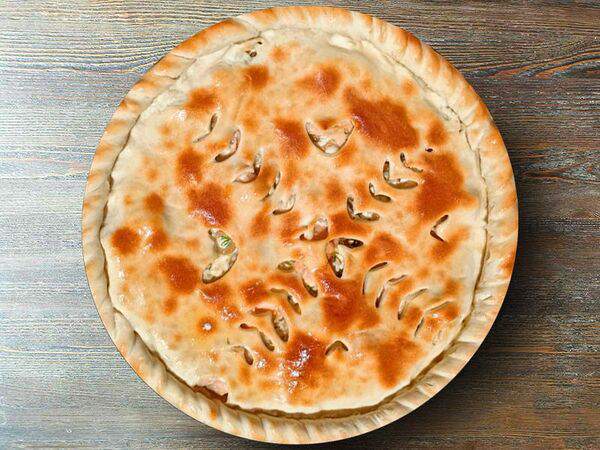 Дом папочки - Пирог с семгой оливками и соусом цезарь