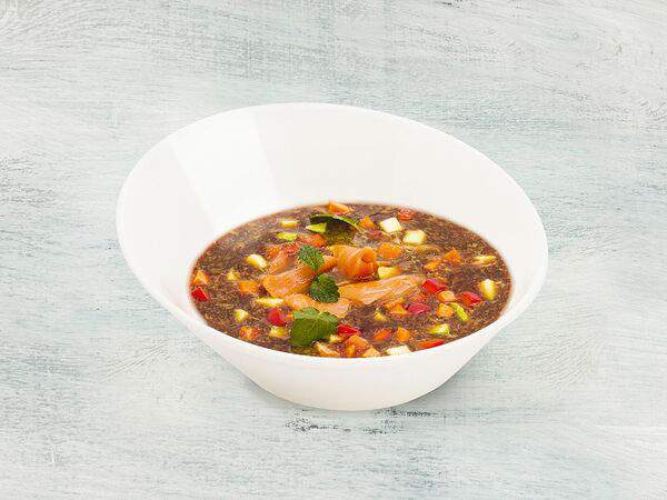 Суши сан - Кисло-острый суп с лососем