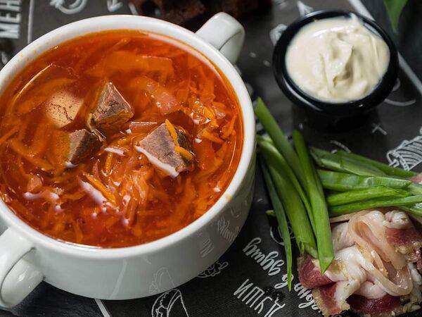 Энос - Борщ с грудинкой и салом