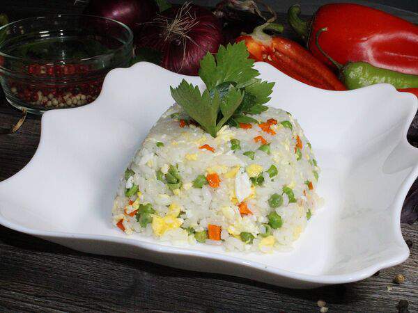 Анжелика - Рис с омлетом и овощами