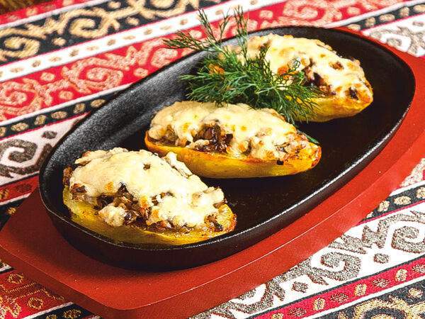 Кавказская пленница - Картофель запеченный с грибами и сыром
