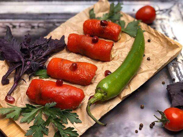 Хинкалимания - Рулетики из болгарского перца с грецкими орехами
